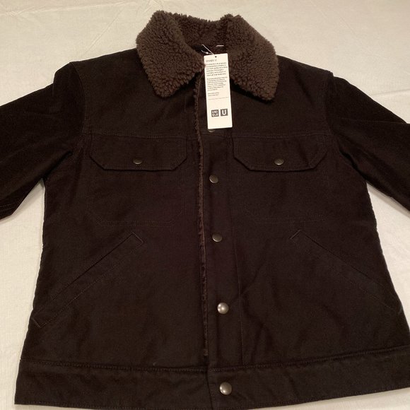 NWT Uniqlo U Christophe Lemaire Trucker Jacket Blk - Picture 2 of 7